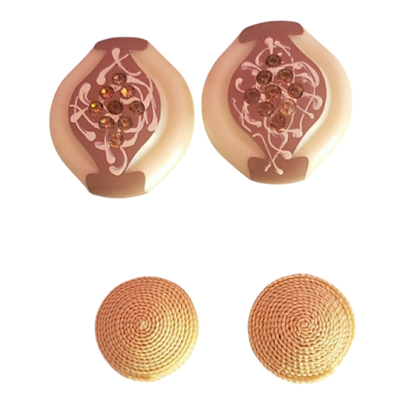 13 vintage clip on & screw back earrings - Picture 11 of 11